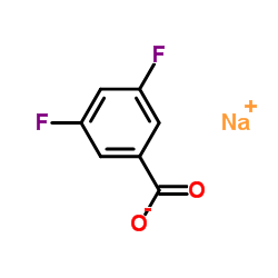 3,5-二氟苯甲酸钠结构式