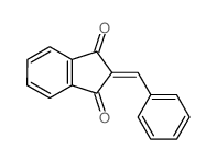 2-(苯基亚甲基)茚-1,3-二酮结构式