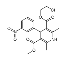 2-chloroethyl methyl 1,4-dihydro-2,6-dimethyl-4-(3-nitrophenyl)pyridine-3,5-dicarboxylate Structure