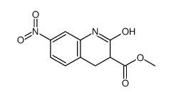7-硝基-2-氧代-1,2,3,4-四氢喹啉-3-羧酸甲酯结构式
