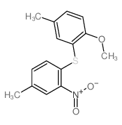 1-methoxy-4-methyl-2-(4-methyl-2-nitro-phenyl)sulfanyl-benzene结构式