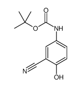 tert-butyl N-(3-cyano-4-hydroxyphenyl)carbamate结构式