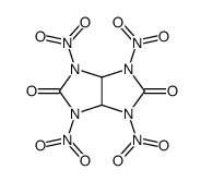 tetrahydro-1,3,4,6-tetranitroimidazo[4,5-d]imidazole-2,5(1H,3H)-dione structure