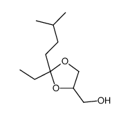 2-Ethyl-2-(3-methylbutyl)-1,3-dioxolane-4-methanol结构式