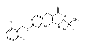 O-[(2,6-二氯苯基)甲基]-N-[叔丁氧羰基]-N-甲基-L-酪氨酸结构式