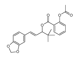 [(E)-1-(1,3-benzodioxol-5-yl)-4,4-dimethylpent-1-en-3-yl] 2-acetyloxybenzoate结构式