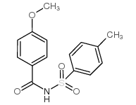 N-(4-甲氧基苯甲酰基)-4-甲基苯磺酰胺结构式