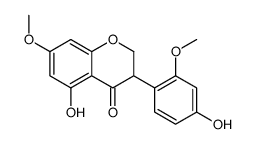 2,3-Dihydro-5-hydroxy-3-(4-hydroxy-2-methoxyphenyl)-7-methoxy-4H-1-benzopyran-4-one Structure