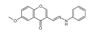 6-methoxy-4-oxo-4H-chromene-3-carbaldehyde phenylhydrazone Structure