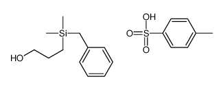 3-[benzyl(dimethyl)silyl]propan-1-ol,4-methylbenzenesulfonic acid结构式