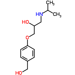 4-[2-羟基-3-[异丙基氨基]丙氧基]苯甲醇结构式