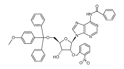 N-benzoyl-5'-monomethoxytrityl-2'-o-nitrobenzyladenosine Structure