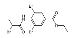 (+-)-N-(α-Bromo)-propionyl-3,5-dibromobenzocain结构式