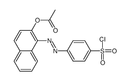 [1-[(4-chlorosulfonylphenyl)diazenyl]naphthalen-2-yl] acetate结构式
