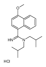 (4-methoxynaphthalene-1-carboximidoyl)-bis(2-methylpropyl)azanium,chloride Structure