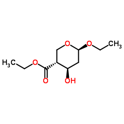 ba-D-threo-Pentopyranoside, ethyl 2,4-dideoxy-4-(ethoxycarbonyl)- (9CI) Structure