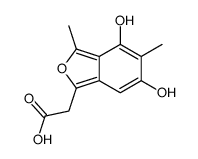 2-(4,6-dihydroxy-3,5-dimethyl-2-benzofuran-1-yl)acetic acid Structure