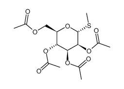 甲基2,3,4,6-四-O-乙酰基-1-硫代-α-D-甘露吡喃糖苷结构式