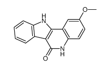 5,6-dihydro-2-methoxy-6-oxo-11H-indolo[3,2-c]quinoline结构式