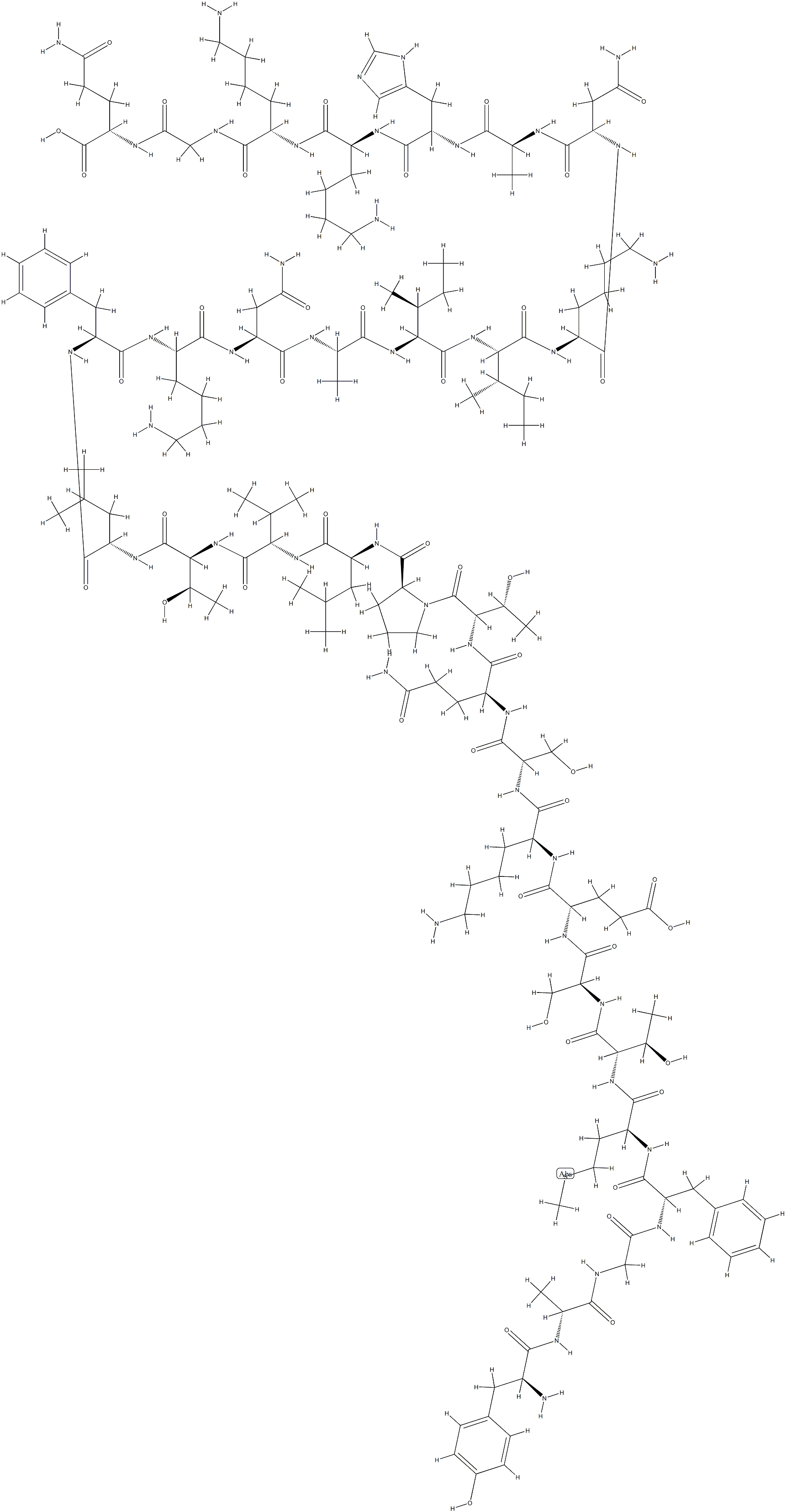 2-D-Alanine-beta-endorphin Structure