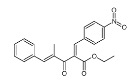 4-methyl-2-(4-nitrobenzylidene)-3-oxo-5-phenyl-pent-4-enoic acid ethyl ester结构式