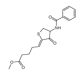 4-benzamido-3-oxo-2-(4-methoxycarbonylbutylidene)tetrahydrothiophene结构式