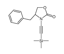 (4S)-4-benzyl-3-(2-trimethylsilylethynyl)-1,3-oxazolidin-2-one结构式