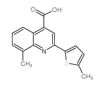 8-甲基-2-(5-甲基噻吩-2-基)喹啉-4-羧酸结构式