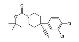 1-N-Boc-4-(3,4-二氯苯基)-4-氰基哌啶结构式