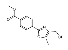 Methyl 4-[4-(chloromethyl)-5-methyl-1,3-oxazol-2-yl]benzoate结构式