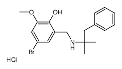 (5-bromo-2-hydroxy-3-methoxyphenyl)methyl-(2-methyl-1-phenylpropan-2-yl)azanium,chloride Structure