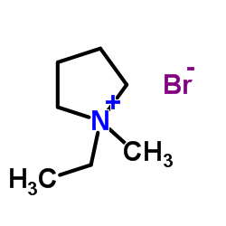 1-甲基-1-乙基溴化吡咯烷结构式