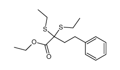 ethyl 2,2-bis(ethylthio)-4-phenylbutanoate Structure