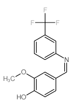 2-methoxy-4-[[[3-(trifluoromethyl)phenyl]amino]methylidene]cyclohexa-2,5-dien-1-one结构式