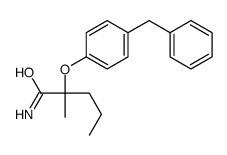 2-(4-benzylphenoxy)-2-methylpentanamide Structure