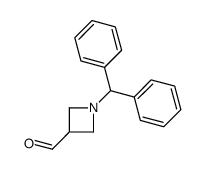 1-二苯甲基氮杂环丁烷-3-甲醛结构式