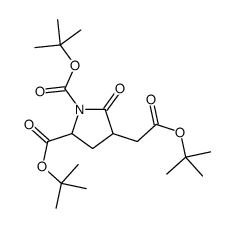 ditert-butyl 4-[2-[(2-methylpropan-2-yl)oxy]-2-oxoethyl]-5-oxopyrrolidine-1,2-dicarboxylate Structure