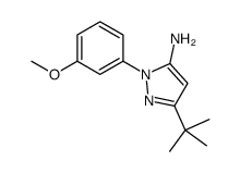 3-叔丁基-1-(3-甲氧基苯基)-1H-吡唑-5-胺结构式