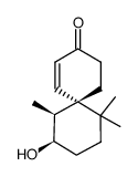 t-8-hydroxy-t-7,11,11-trimethyl-(6rC1)-spiro[5.5]undec-1-en-3-one结构式
