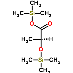 Trimethylsilyl (2S)-2-[(trimethylsilyl)oxy]propanoate结构式