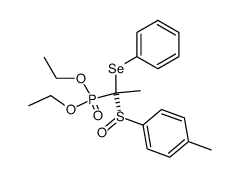 diethyl ((R)-1-(phenylselanyl)-1-((S)-p-tolylsulfinyl)ethyl)phosphonate结构式