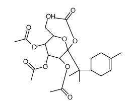 [(2S,3R,4S,5R,6R)-3,4,5-triacetyloxy-6-(hydroxymethyl)-2-[2-(4-methyl-1-cyclohex-3-enyl)propan-2-yl]oxan-2-yl] acetate structure