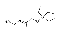 (2E)-3-methyl-4-[(triethylsilyl)oxy]-2-buten-1-ol结构式