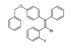 1-[(E)-2-bromo-2-(2-fluorophenyl)-1-phenylethenyl]-4-phenylmethoxybenzene结构式