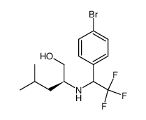 (2S)-2-[1-(4-bromo-phenyl)-2,2,2-trifluoro-ethylamino]-4-methyl-pentan-1-ol Structure