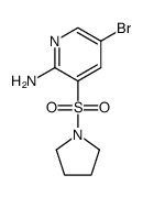 5-bromo-3-(pyrrolidin-1-ylsulfonyl)pyridin-2-amine Structure