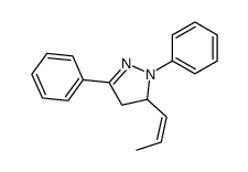 1,3-Diphenyl-5-(cis-1-propenyl)-2-pyrazolin结构式