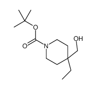 1-Boc-4-乙基-4-(羟基甲基)-哌啶结构式