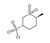 2-methyl-1,1-dioxothiacyclohexane-5-sulfonyl chloride结构式