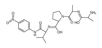 (2S)-1-[(2S)-2-[[(2S)-2-aminopropanoyl]amino]propanoyl]-N-[(2S)-3-methyl-1-(4-nitroanilino)-1-oxobutan-2-yl]pyrrolidine-2-carboxamide结构式